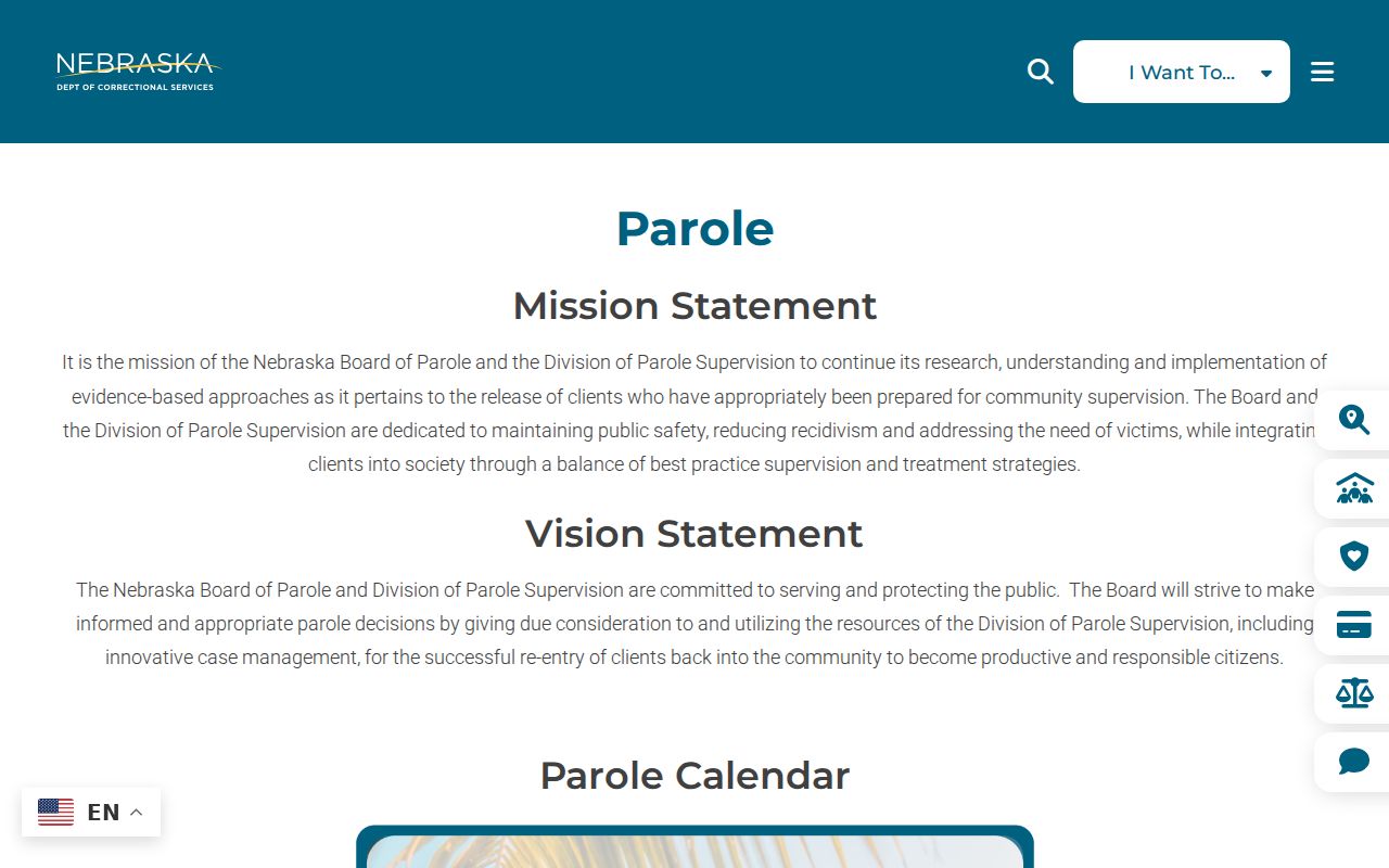 Nebraska parole roles related to Saunders County registry research